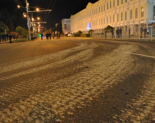 После репетиции Парада Победы в Ставрополе дороги в ужасном состоянии